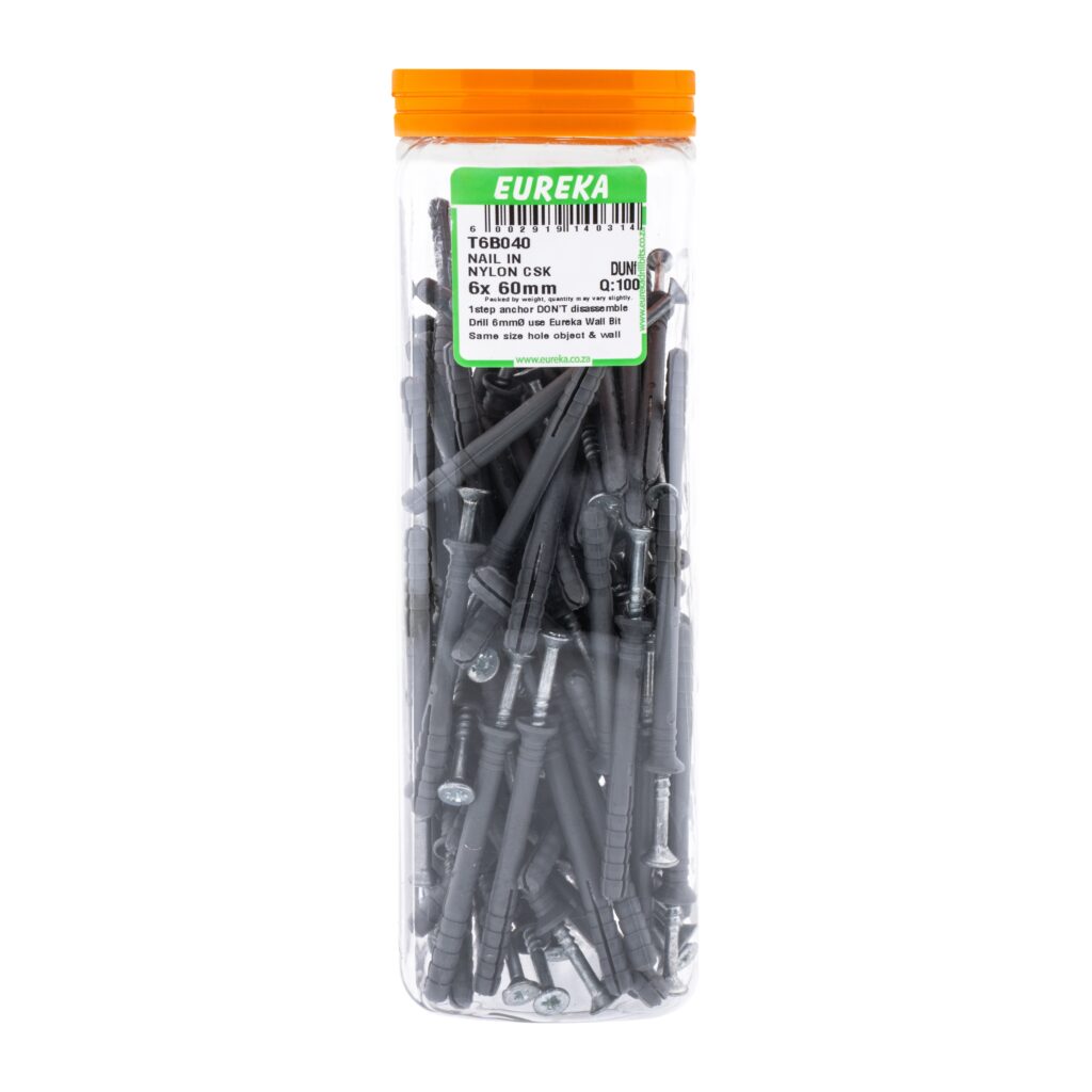 Nail In Nylon Csk 6X60Mm Q.100
