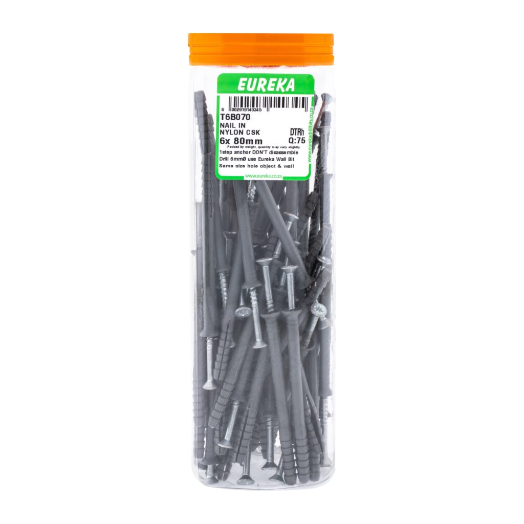 Nail In Nylon Csk 6X80Mm Q.75