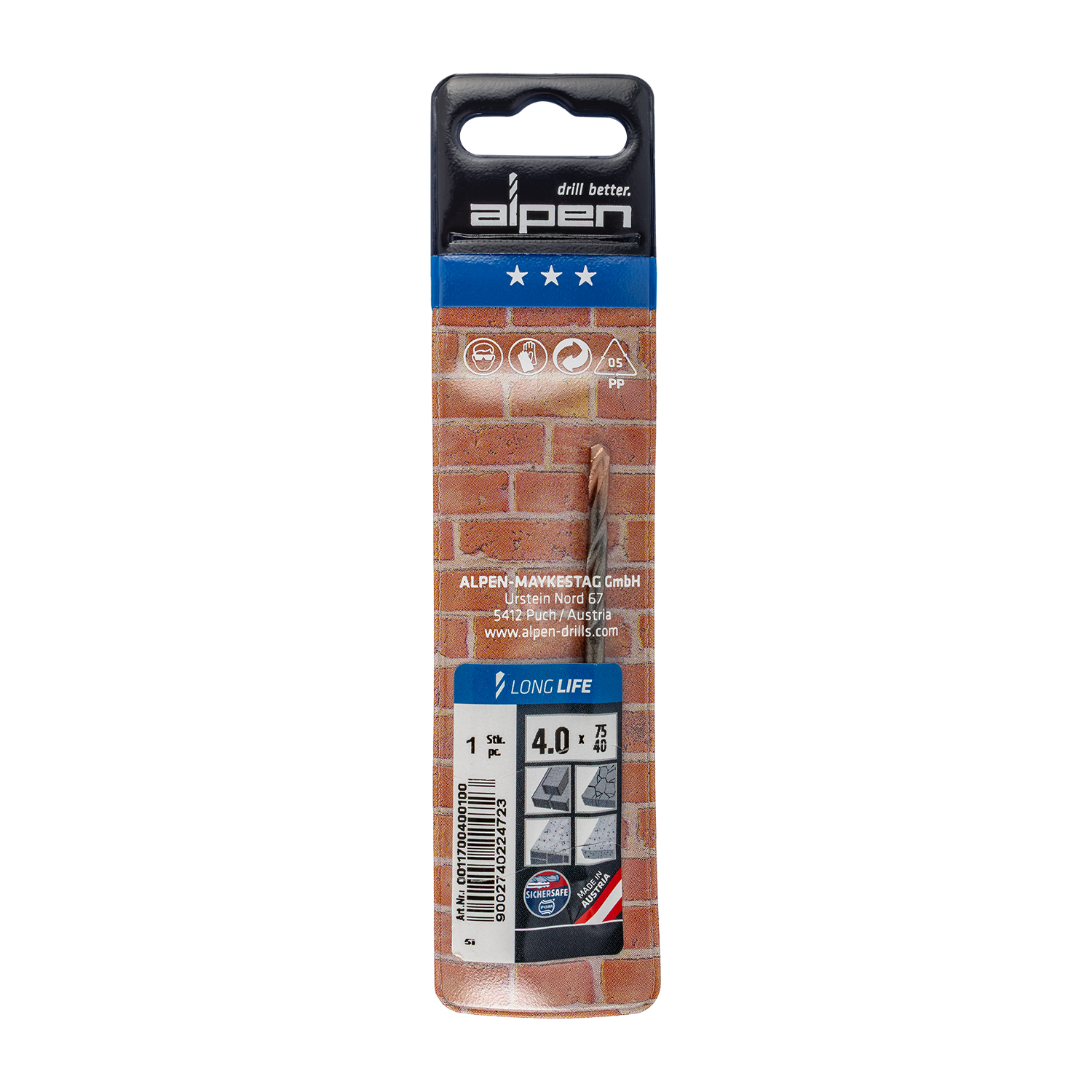 Alpen Masonry Drill 4.0Mm