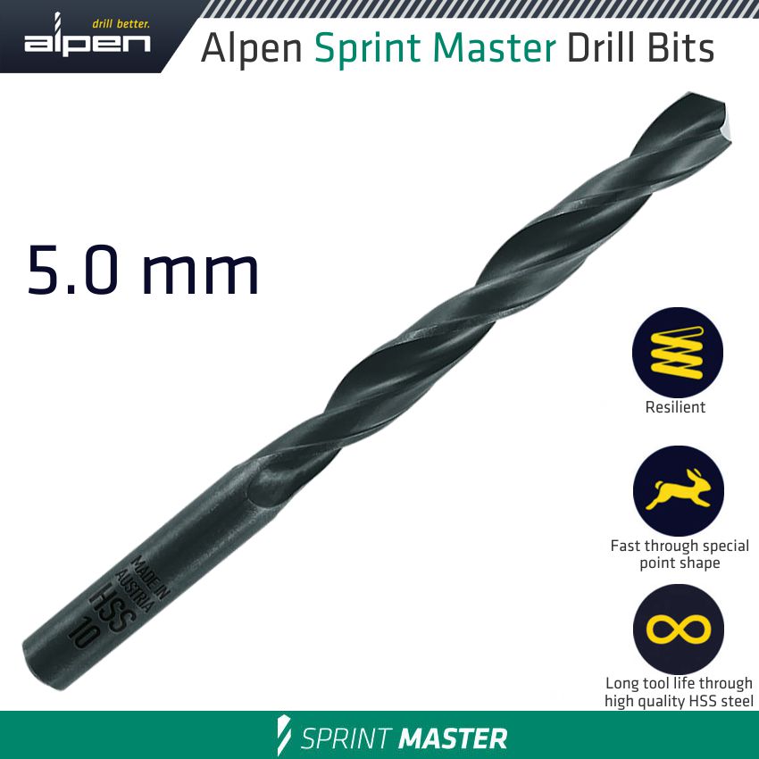 Alpen Hss Drill 5Mm Sprint