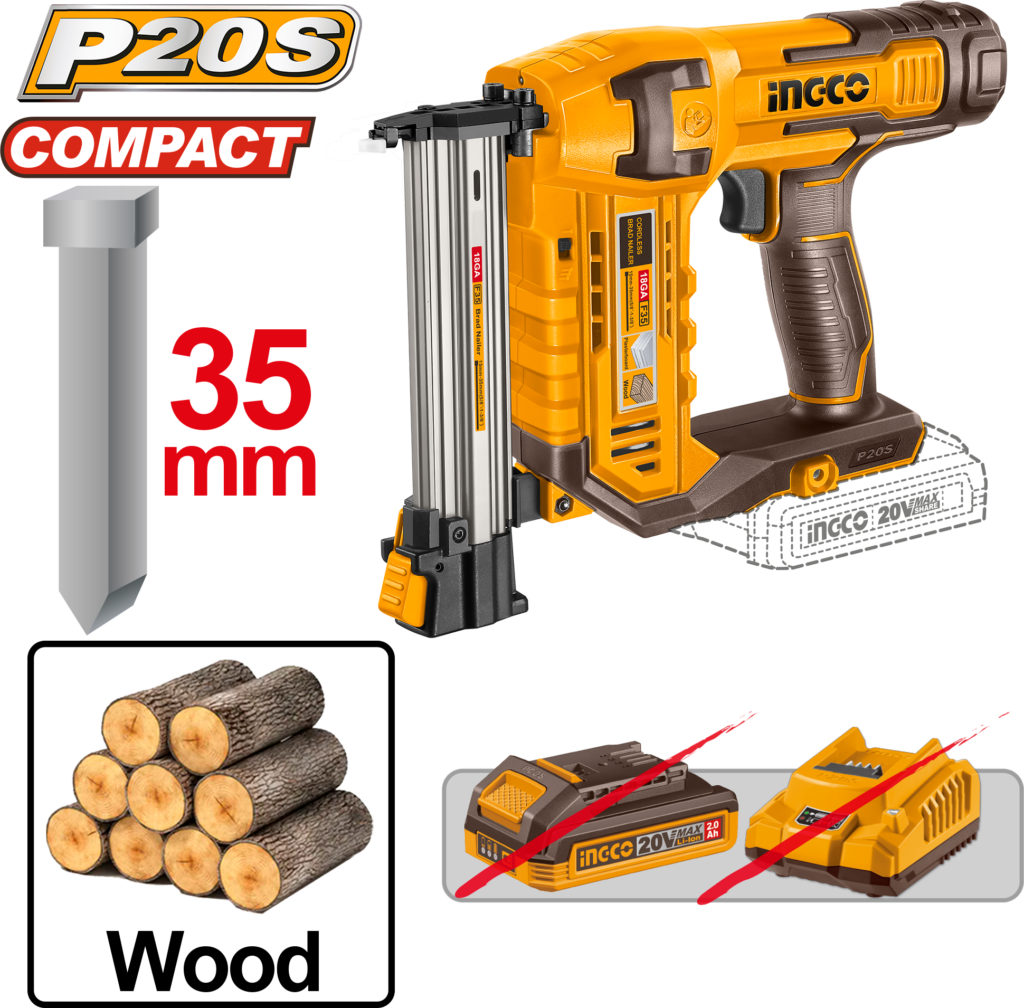 Ingco Brad Nailer 20V (Excl Bat&Chrg)