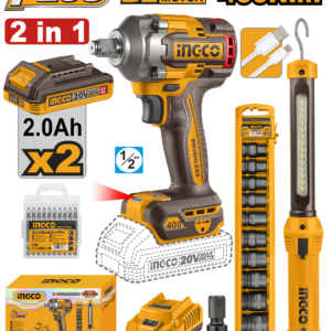 Ingco Wrench+Lamp 20V Combo