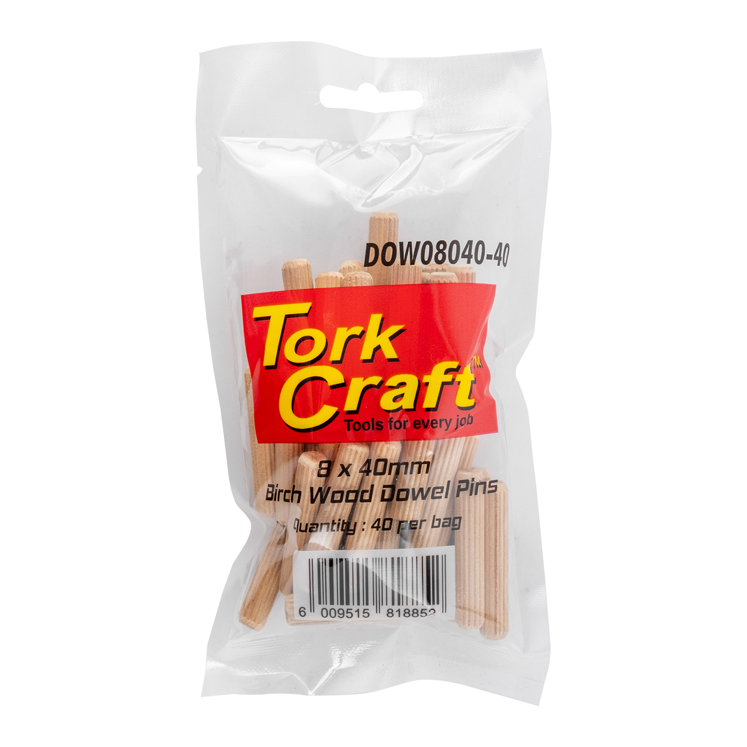 Dowels 8X40Mm (40)Per Bag