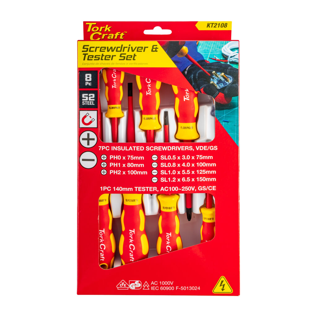 Screwdriver & Tester 8Pce