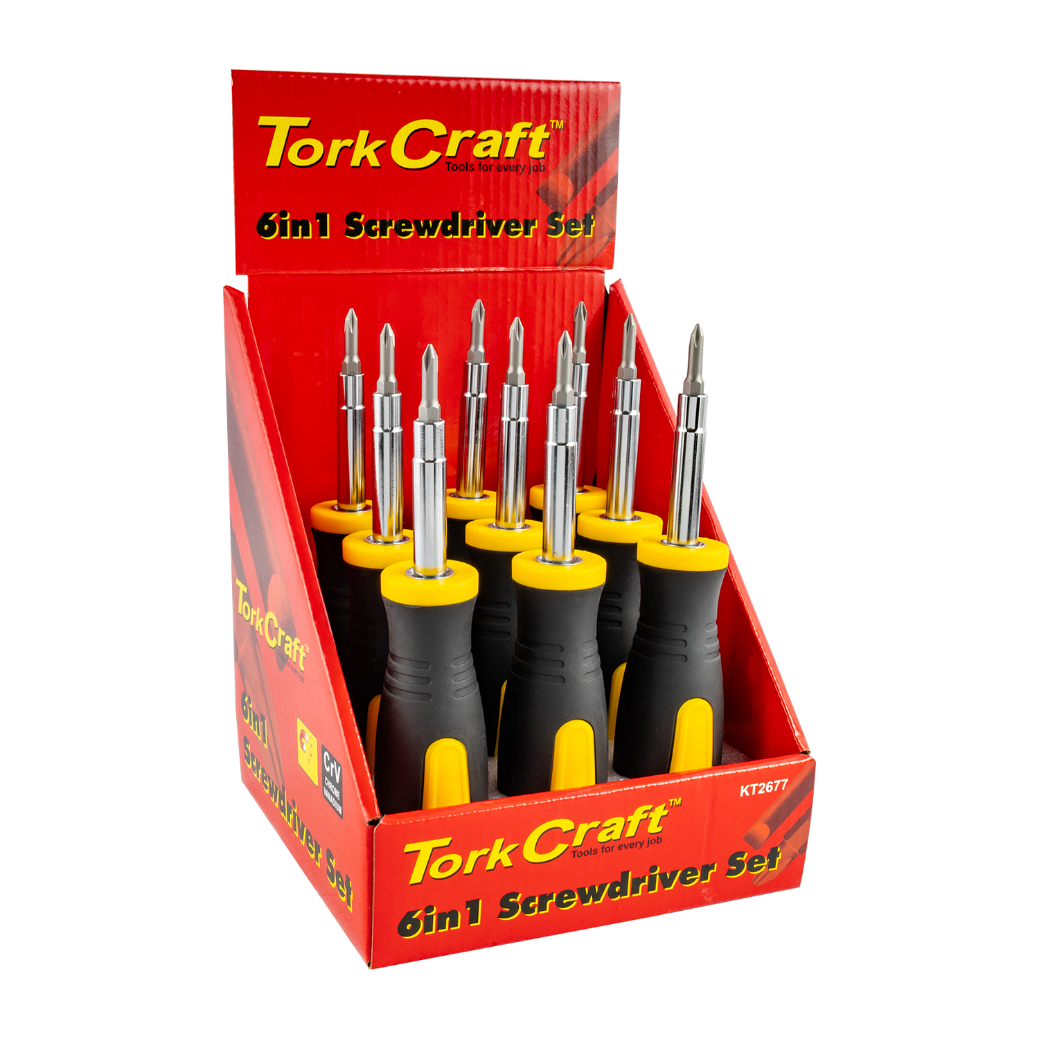 Screwdriver 6In1 Crv Bits