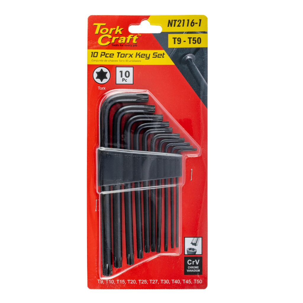 Torx Key Set 10Pc T9-T50 Cr-V