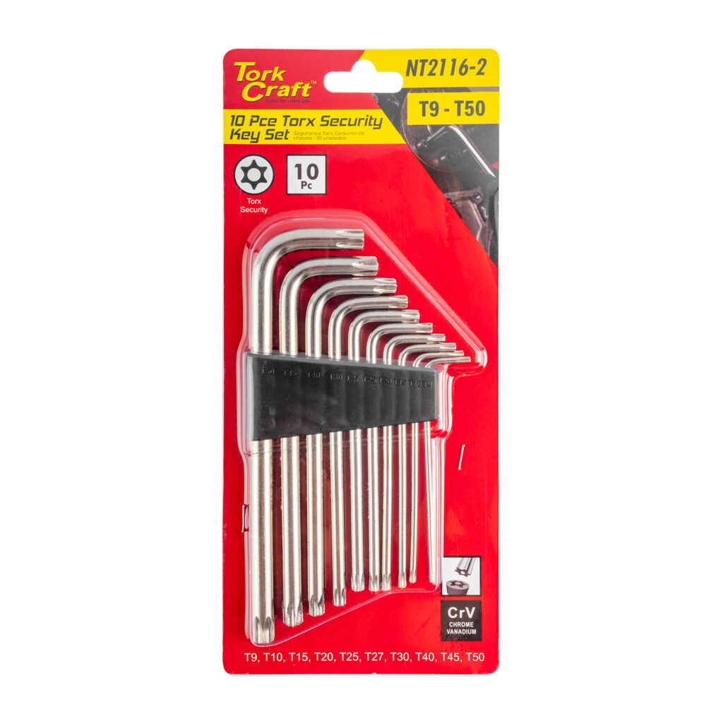 Torx-Securityset 10Pc T9-T50