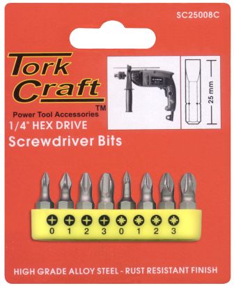 Drill Bit Set 8Pc For Scrwdrv