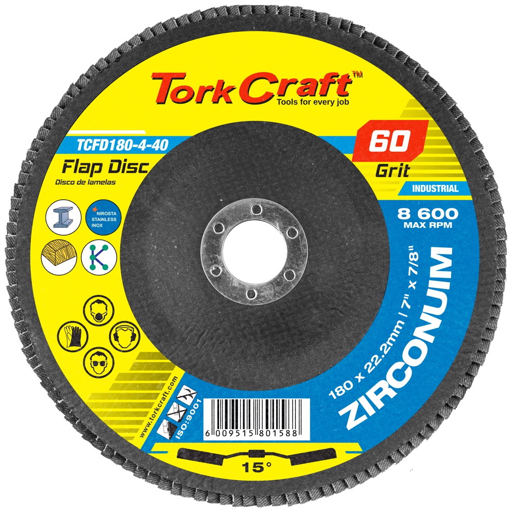 Disc Flap 15Deg 180Mmx60 Grit