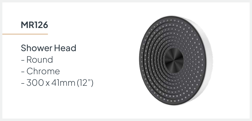 Shower Rose 300X41Mm Rnd