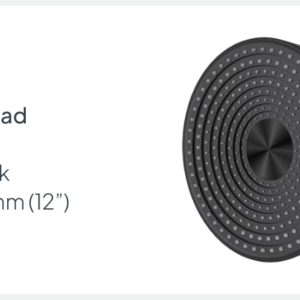 Shower Rose Blk Rnd 300X41Mm