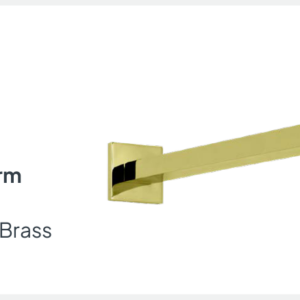 Shower Arm 400 Brass Sq